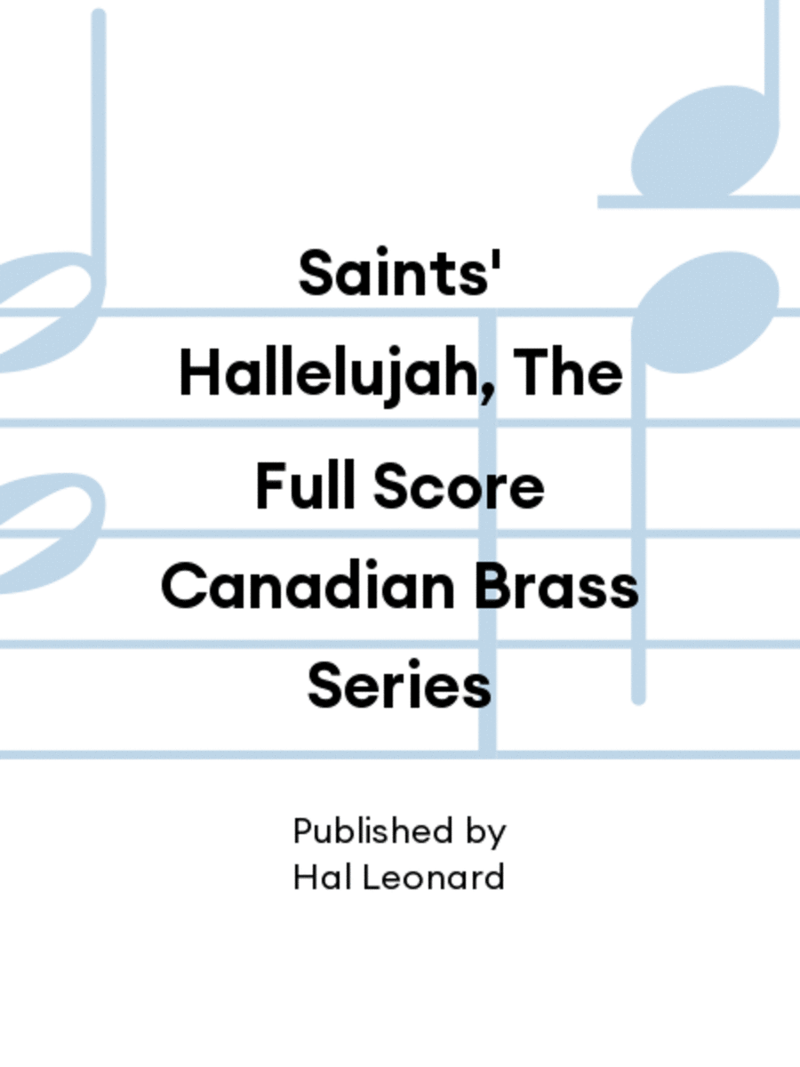 Saints' Hallelujah, The Full Score Canadian Brass Series Concert Band scores gallery preview page 1