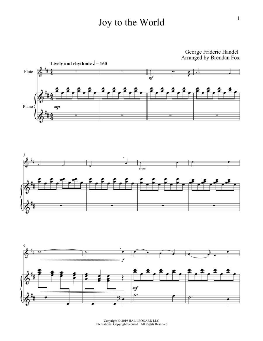 Joy To The World Joy To The World Flute Solo scores gallery preview page 1