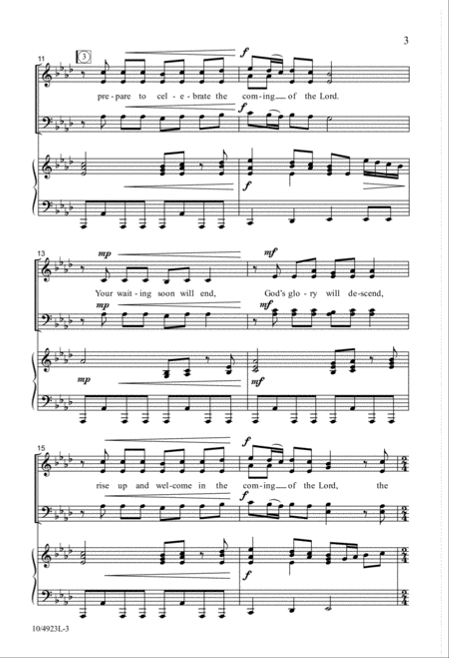 The Coming of the Lord The Coming of the Lord 4-Part scores gallery preview page 3