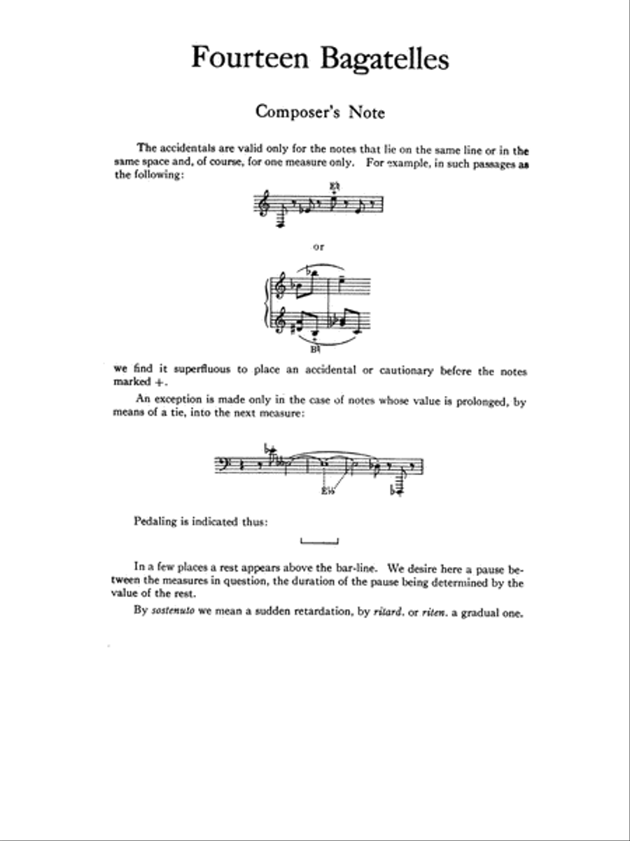 14 Bagatelles, Op. 6 Piano Solo scores gallery preview page 3