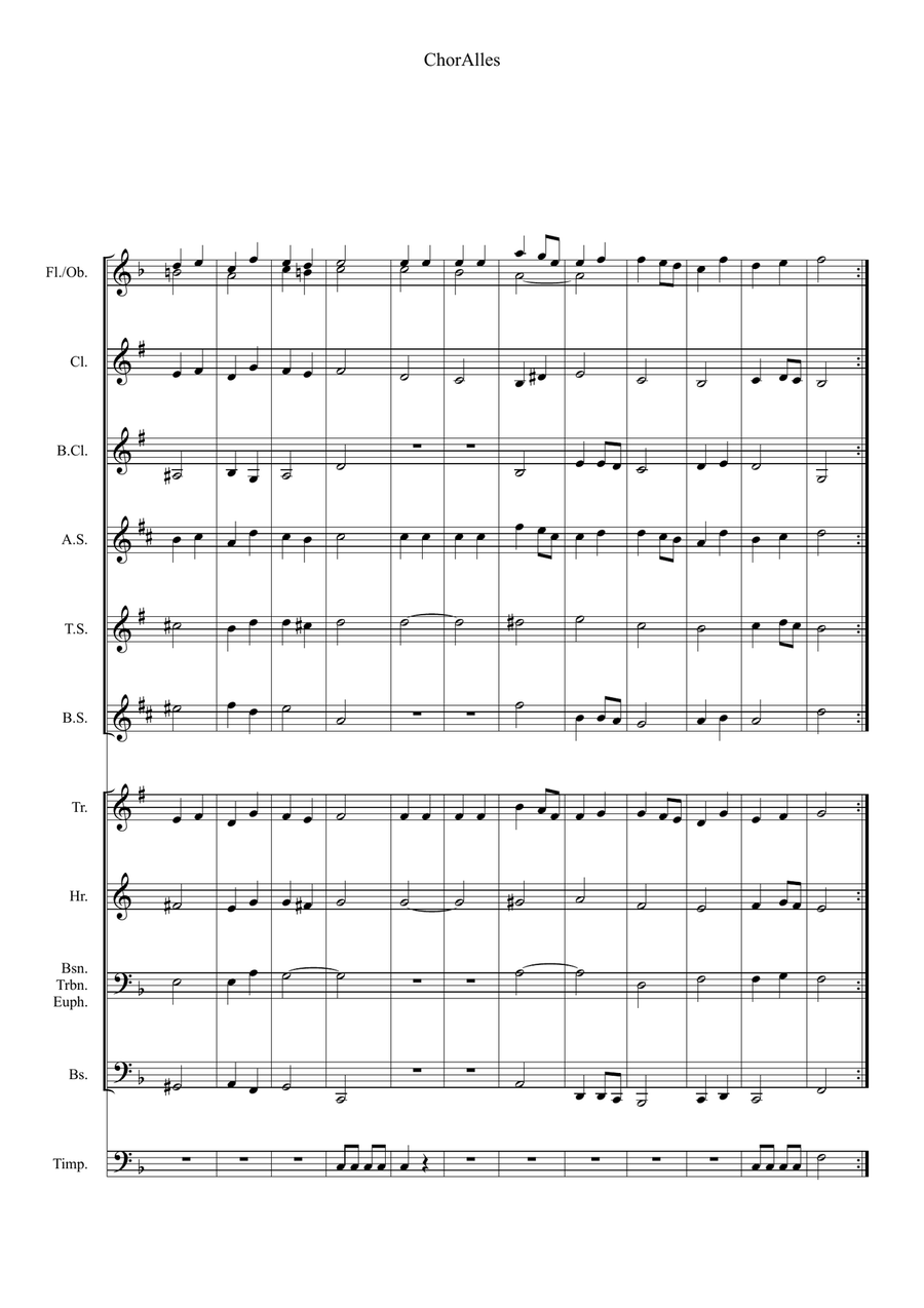 ChorAlles - Easy Chorales for Junior or Beginning Band (grade 1) image number null