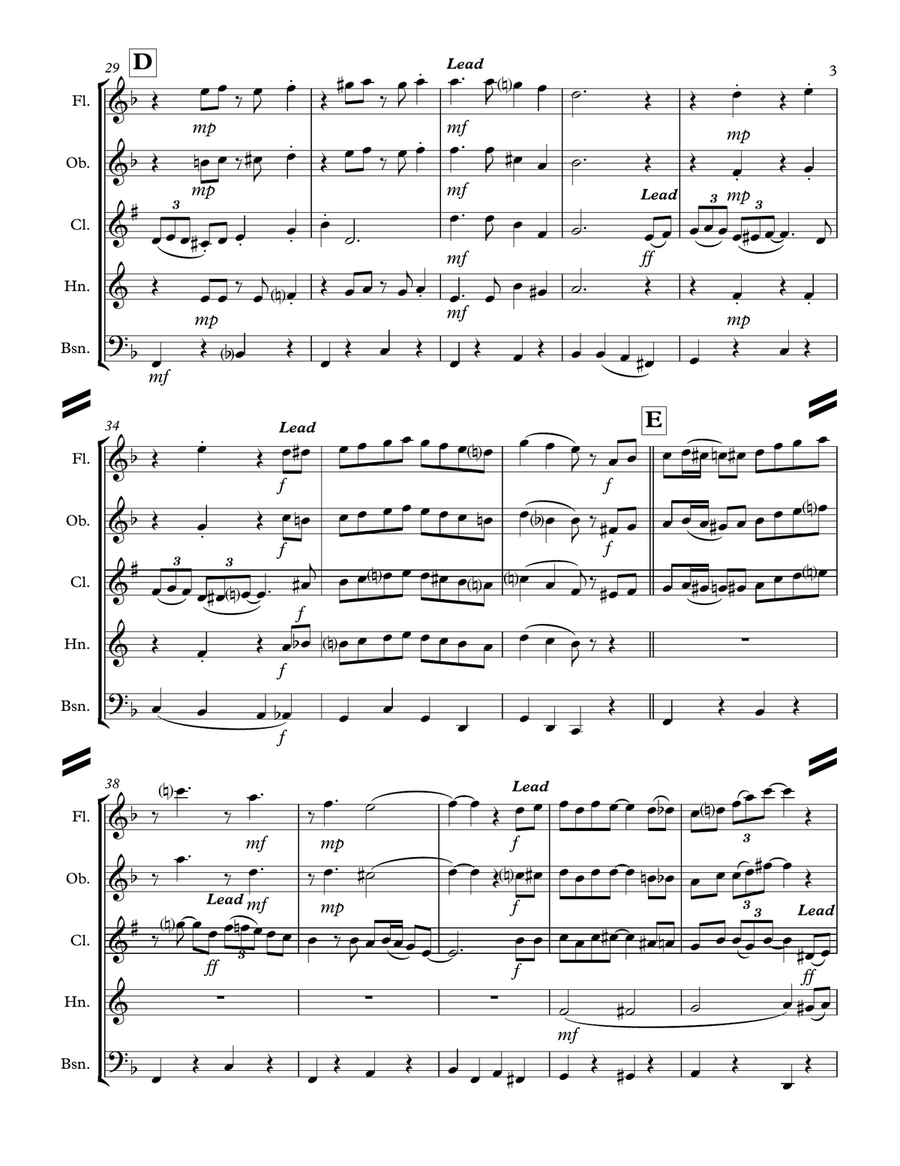 It's Beginning To Look Like Christmas Woodwind Quintet scores gallery preview page 4
