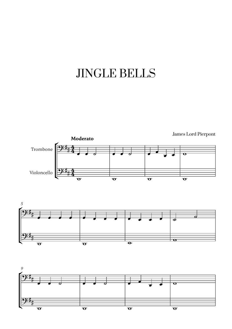 Jingle Bells (for Trombone and Cello)