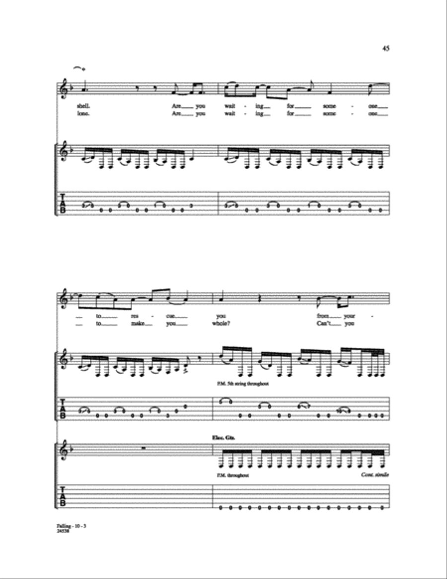 Falling Electric Guitar scores gallery preview page 3