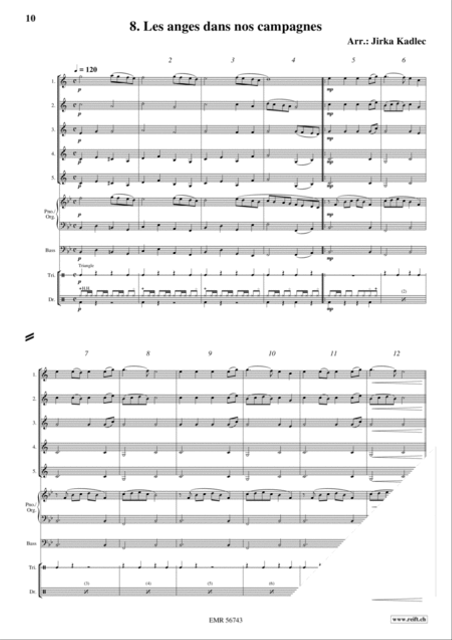 12 Easy Christmas Songs Clarinet Quintet scores gallery preview page 10