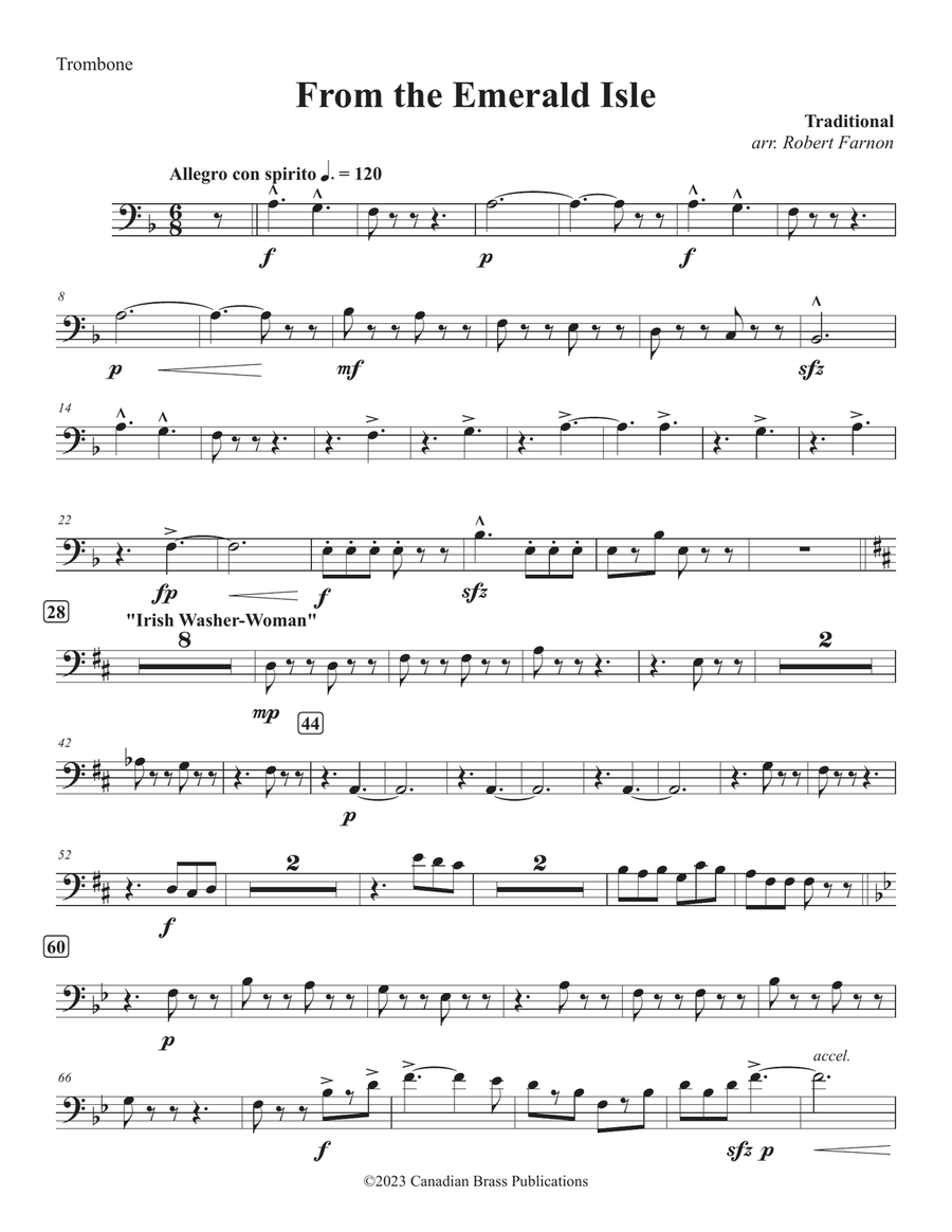 From The Emerald Isle - Trombone Brass Quintet scores gallery preview page 1