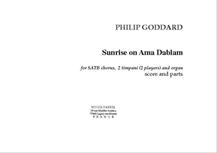 Sunrise on Ama Dablam 4-Part scores gallery preview page 1