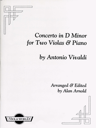 Concerto In D Minor For Two Violas And Piano