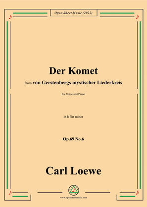 Book cover for Loewe-Der Komet,Op.69 No.6,in b flat minor