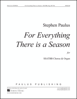 Book cover for For Everything There is a Season