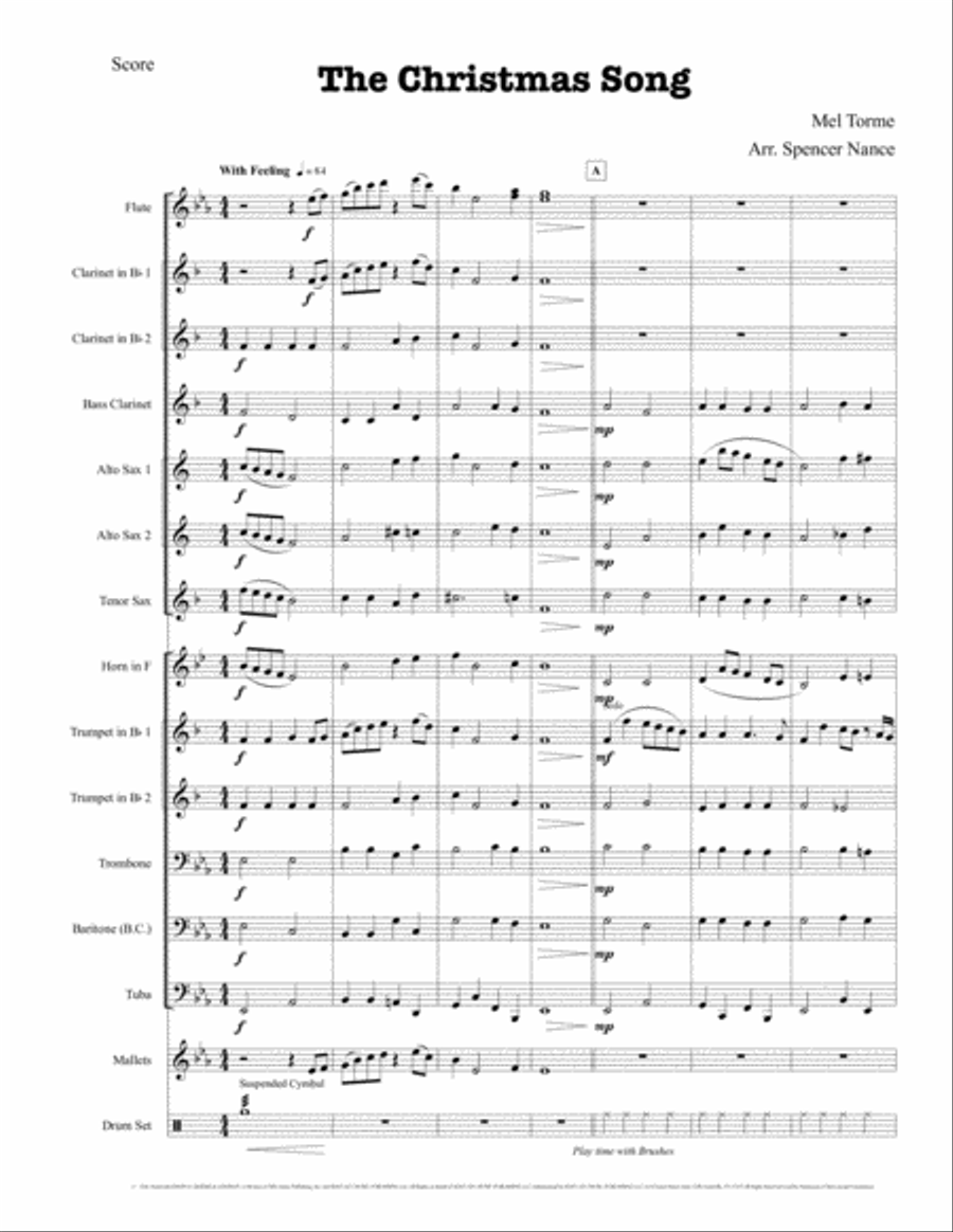 The Christmas Song (Chestnuts Roasting On An Open Fire) Concert Band scores gallery preview page 1
