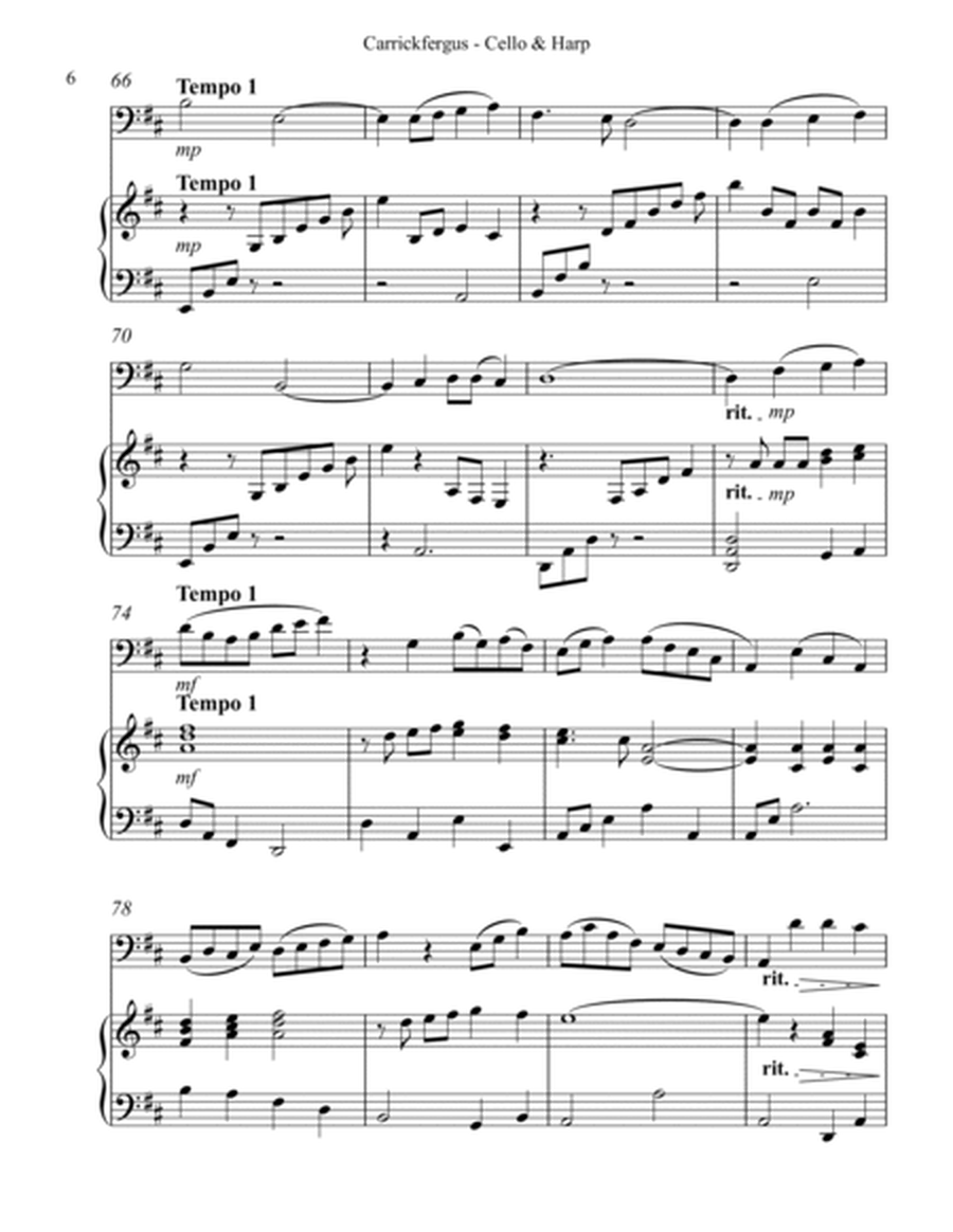 Carrickfergus Duet for Cello & Harp image number null