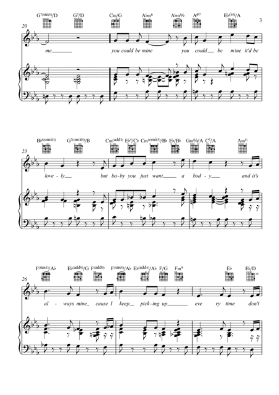 Would Be Fine Piano, Vocal, Guitar scores gallery preview page 3