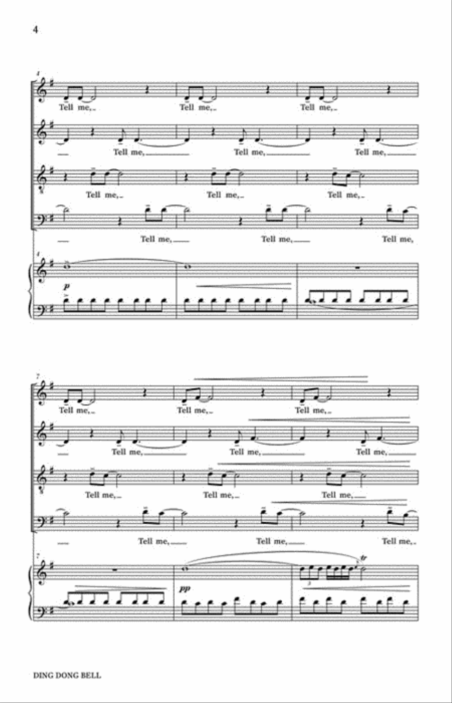 Ding, Dong, Bell 4-Part scores gallery preview page 3
