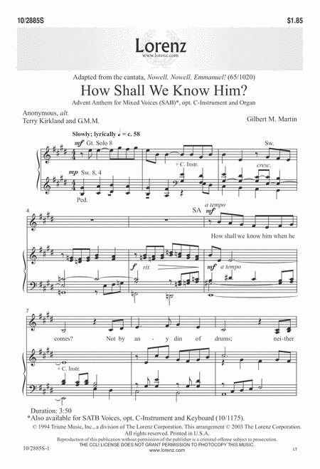 How Shall We Know Him?