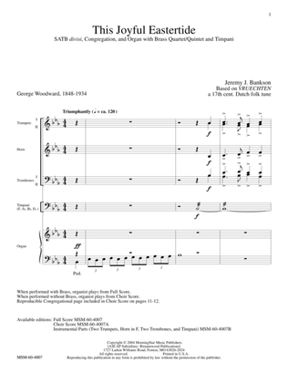This Joyful Eastertide (Downloadable Full Score)