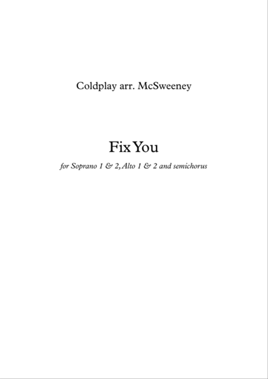Fix You SSA scores gallery preview page 1