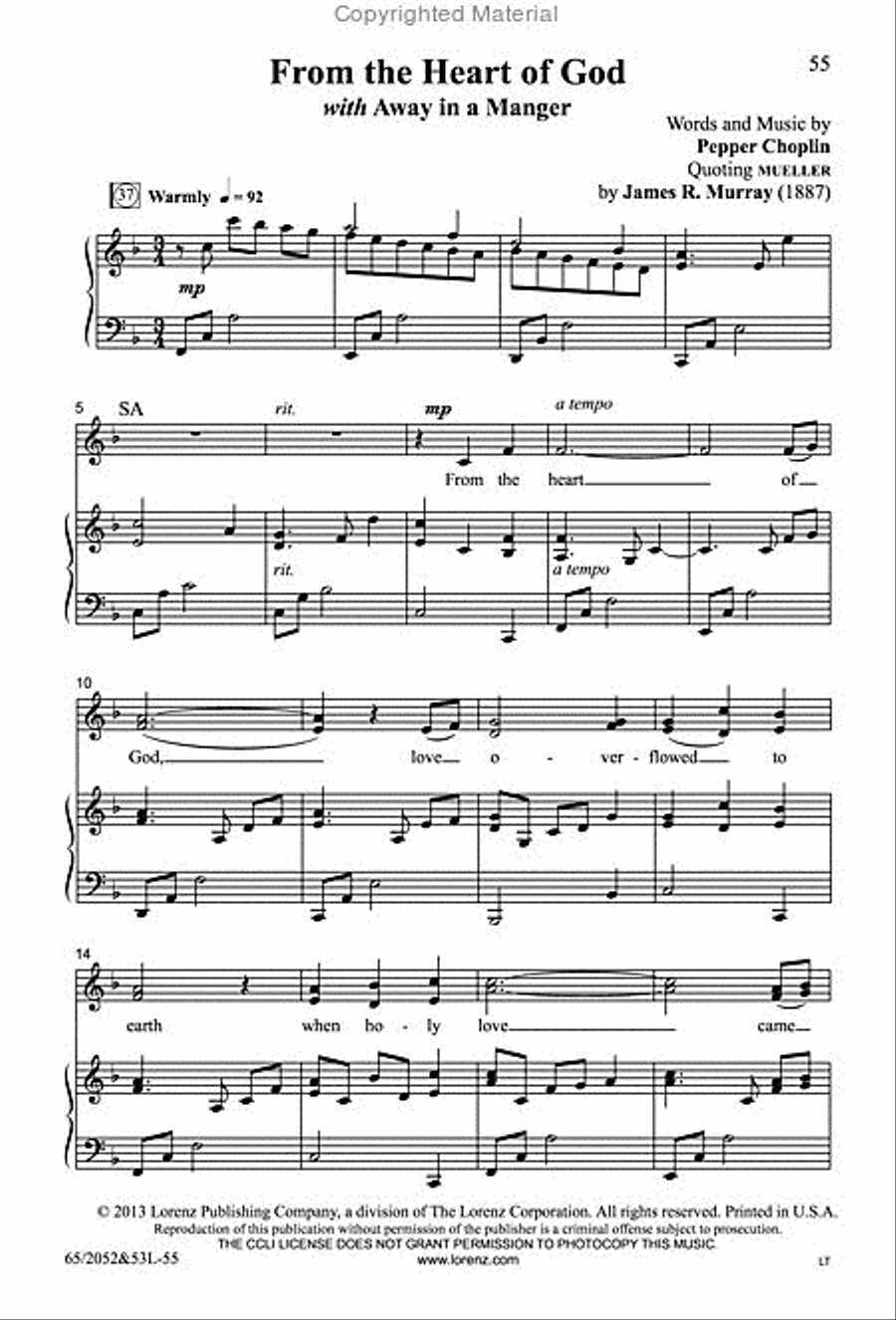 The Heart of Christmas - SATB Score with Performance CD 4-Part scores gallery preview page 13