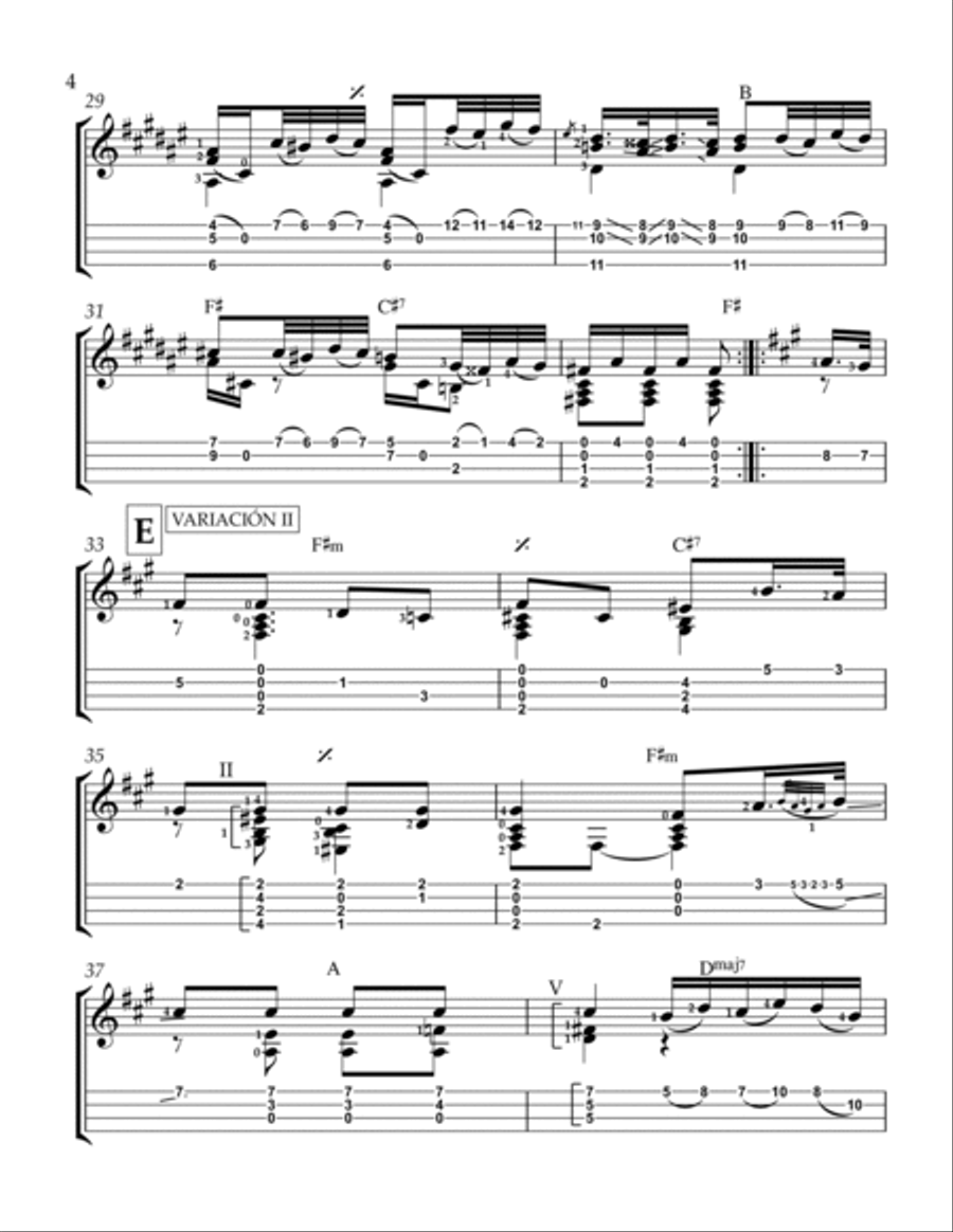 Variaciones sobre tema de Mozart Ukulele scores gallery preview page 4