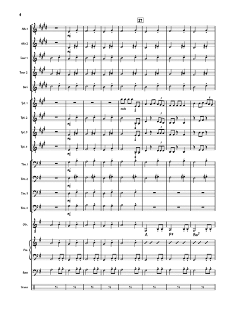 We Wish You A Jazzy Christmas Jazz Ensemble scores gallery preview page 6