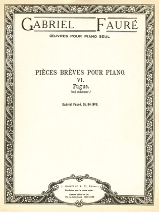 Book cover for Fugue Op.84, No.6 In E Minor (piano Solo)