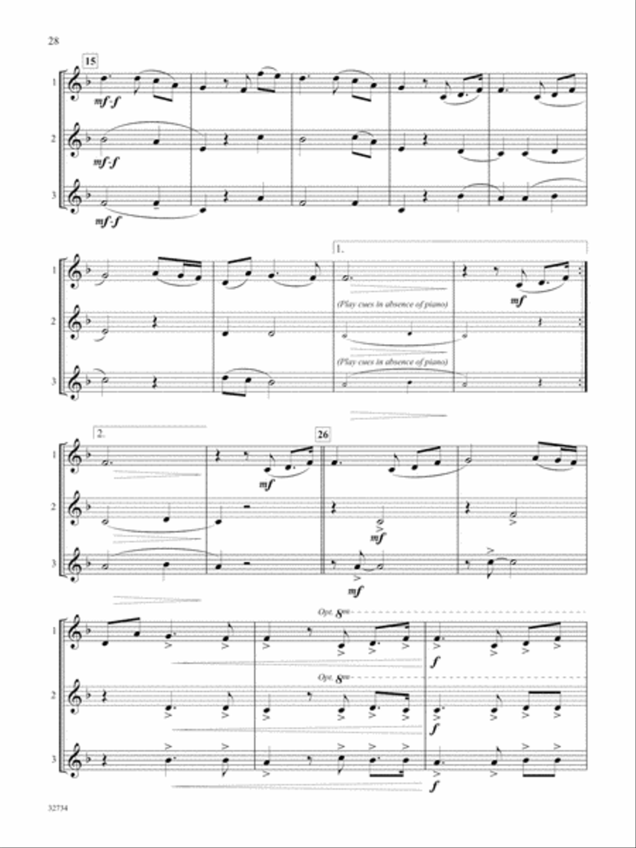 Favorite Songs of Praise (Solo-Duet-Trio with Optional Piano) Tenor Saxophone scores gallery preview page 4