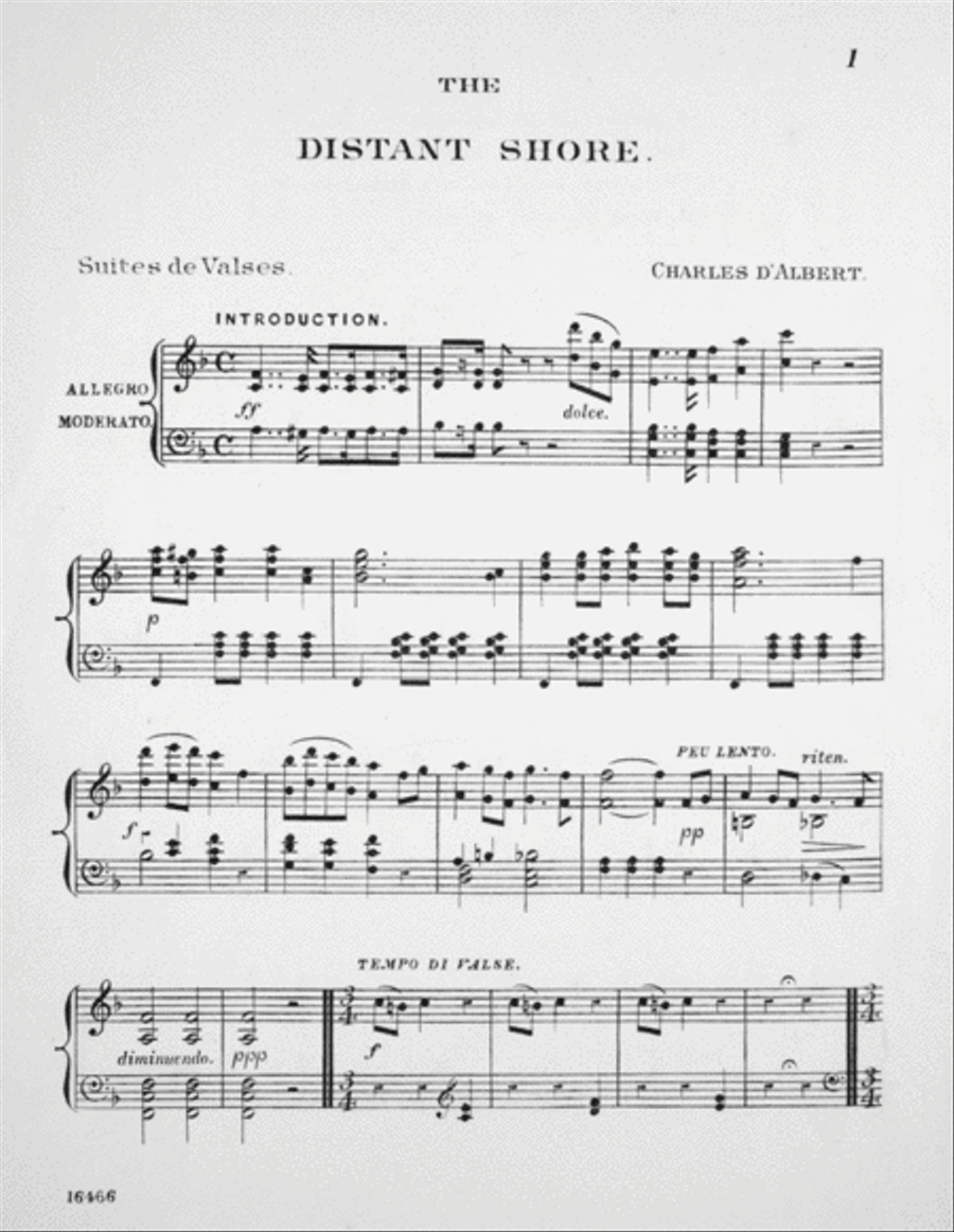 The Distant Shore Waltz on Arthur Sullivan's Popular Song. Suites de valses Piano Solo scores gallery preview page 2