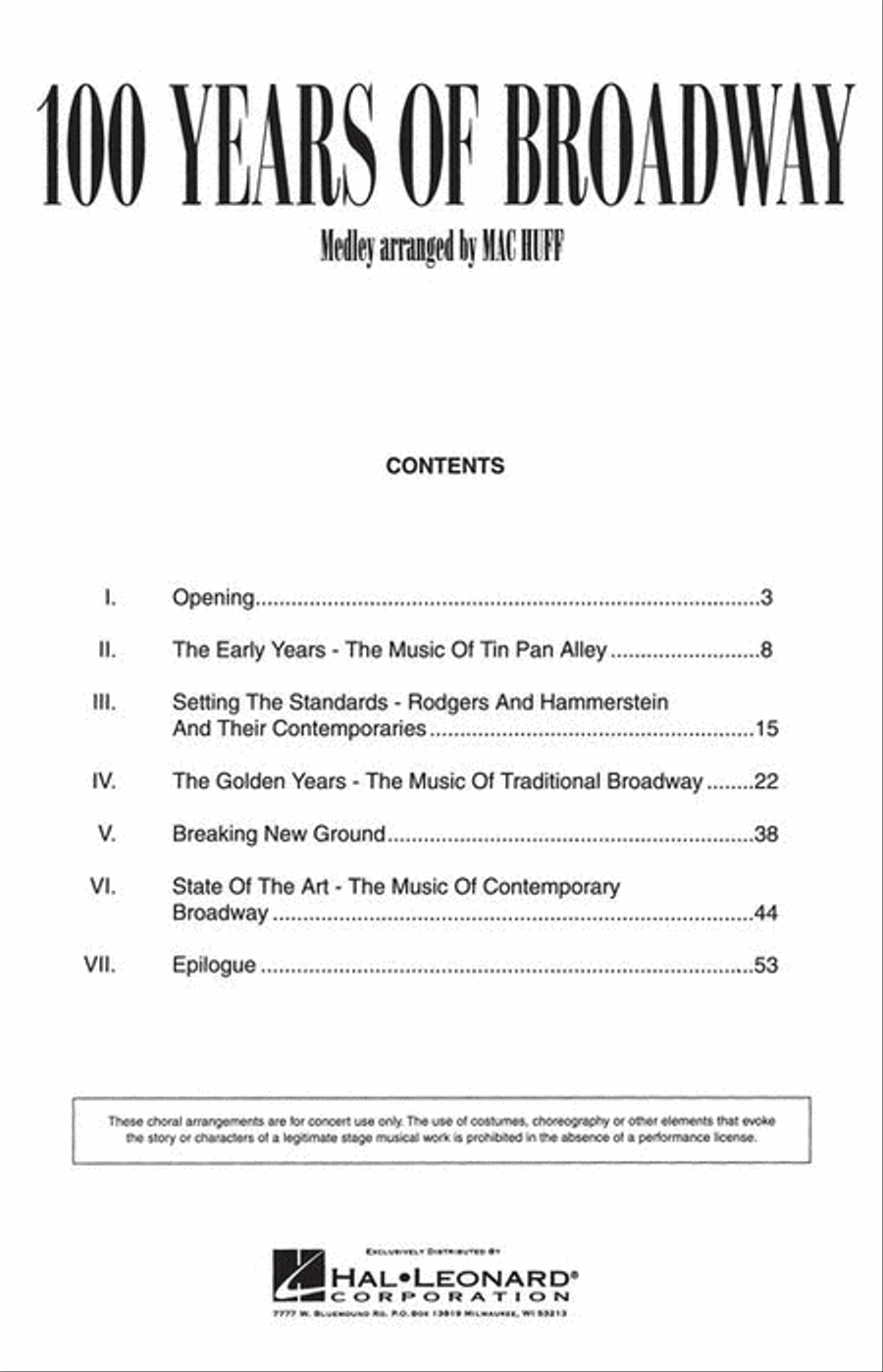 100 Years of Broadway (Medley) 3-Part scores gallery preview page 3