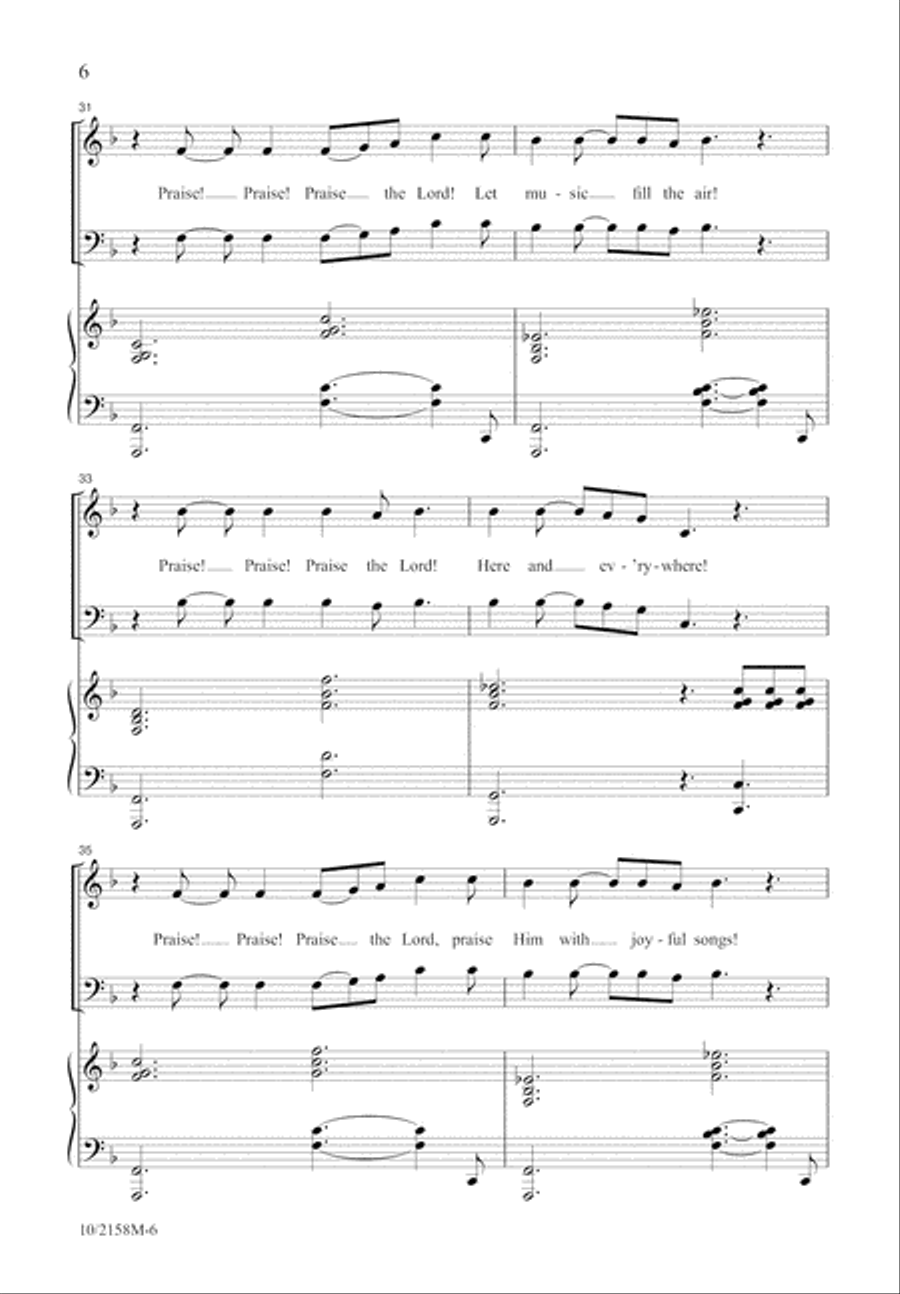 Praise! Praise! Praise the Lord! 4-Part scores gallery preview page 6