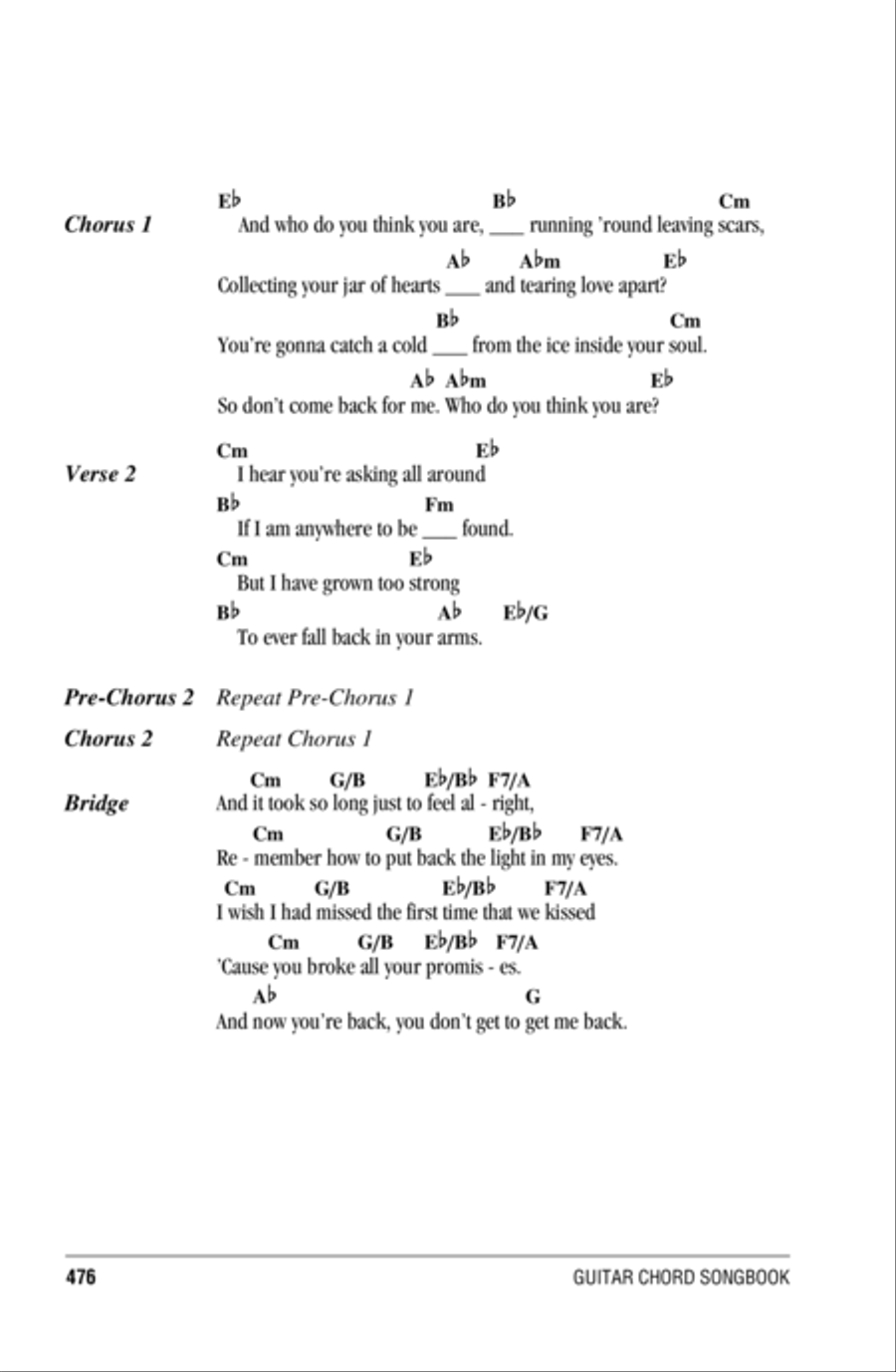 Jar Of Hearts Acoustic Guitar scores gallery preview page 2