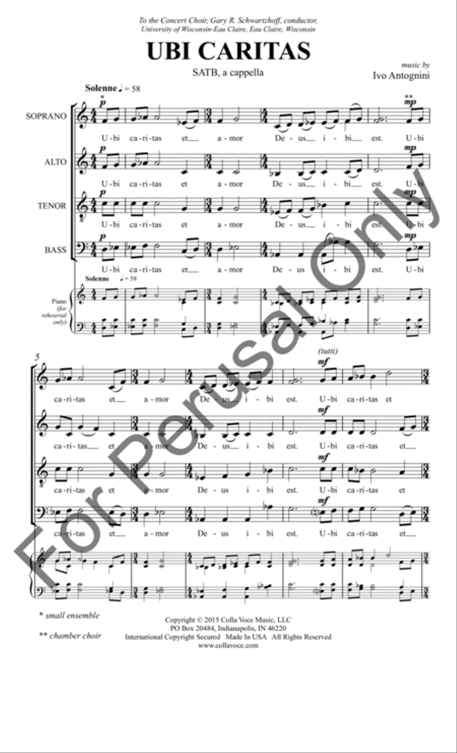 Ubi Caritas Ubi Caritas Divisi scores gallery preview page 2
