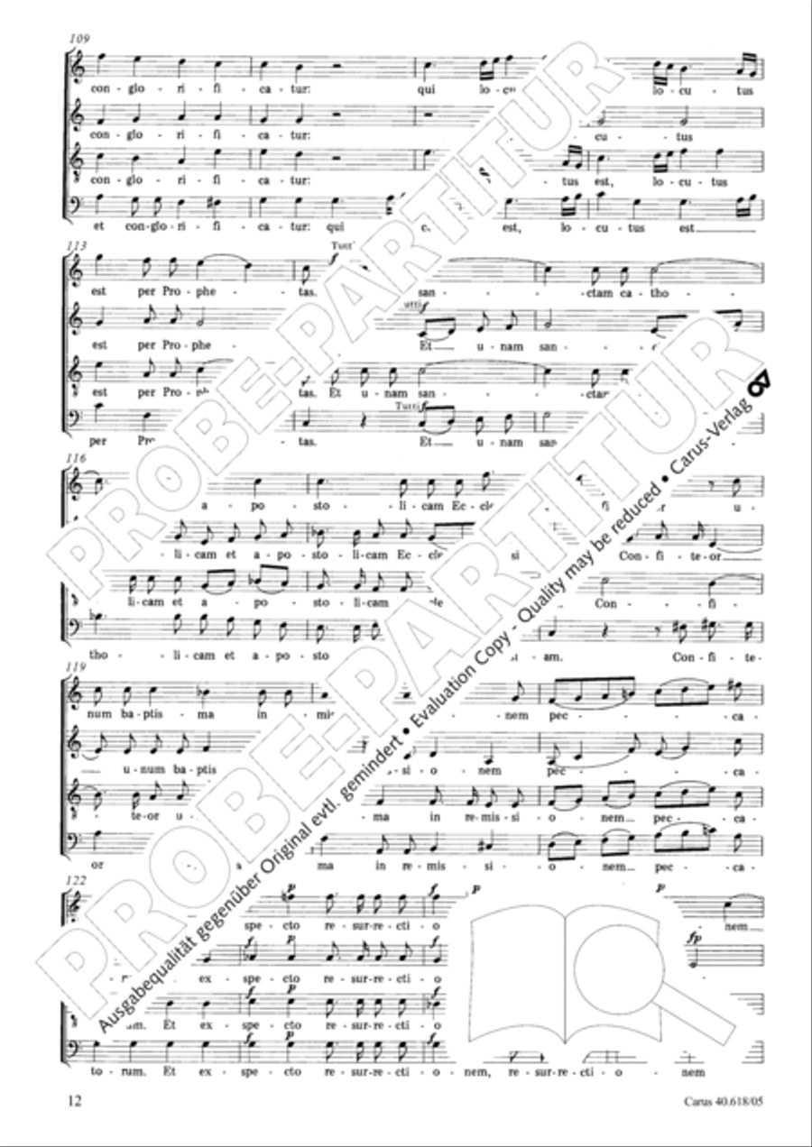 Mass in C (Missa in C) 4-Part scores gallery preview page 13
