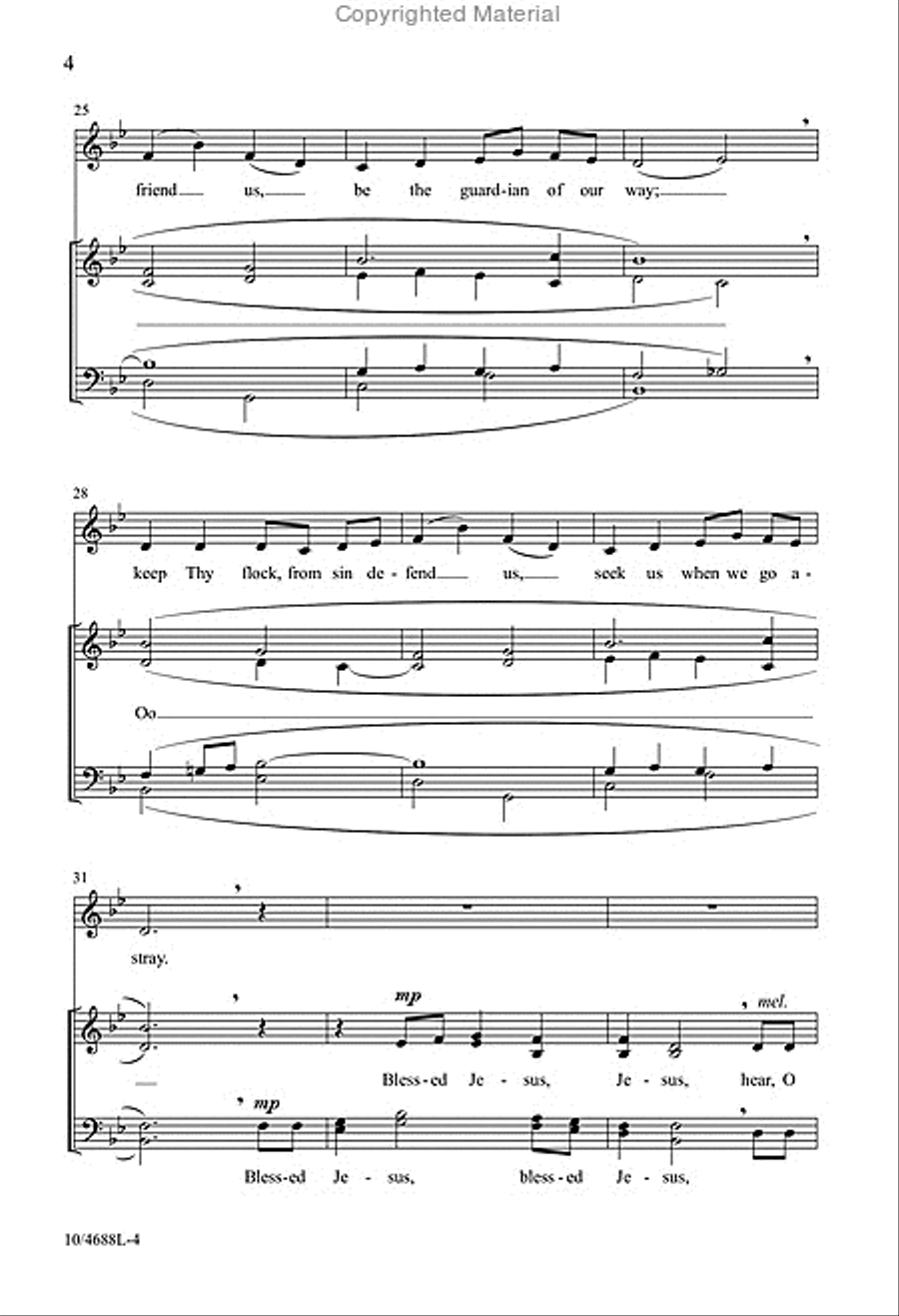 Savior, Like a Shepherd Lead Us 4-Part scores gallery preview page 4