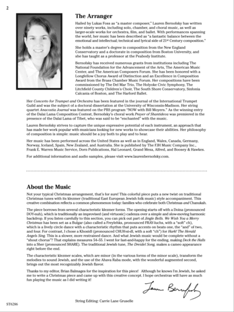 We Wish You a Klezmer Christmas: Score String Orchestra scores gallery preview page 2