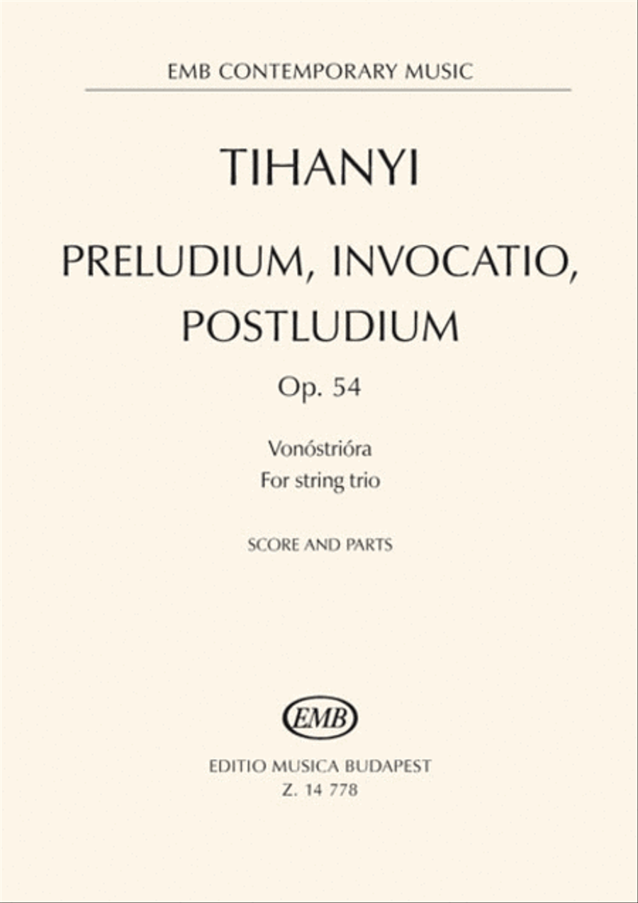 Preludium, Invocation, Postludium String Trio scores gallery preview page 1