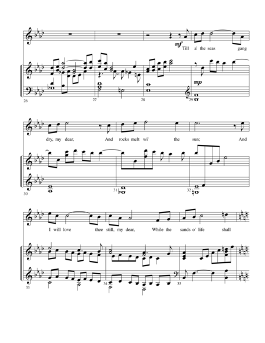 Red, Red Rose (solo) Voice Solo scores gallery preview page 3