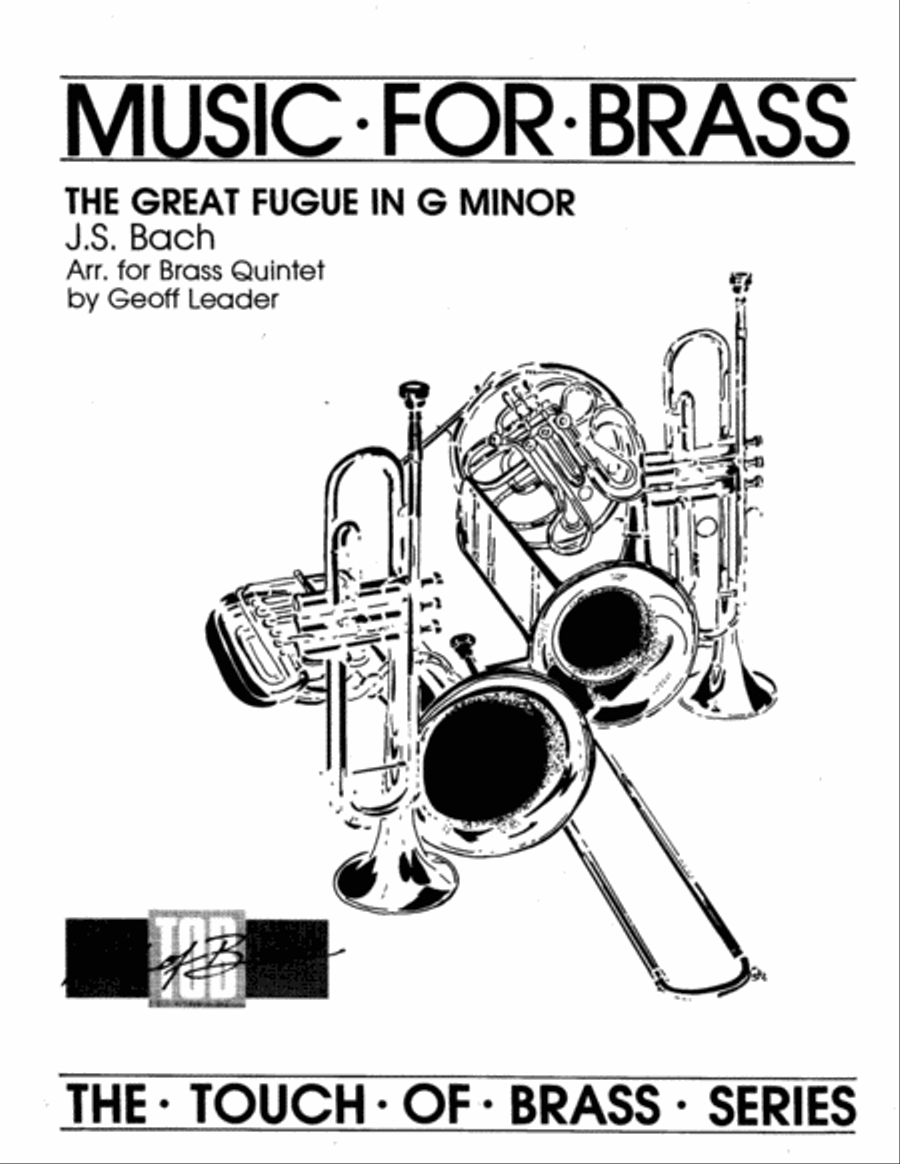 Great Fugue in G Minor Brass Quintet scores gallery preview page 1