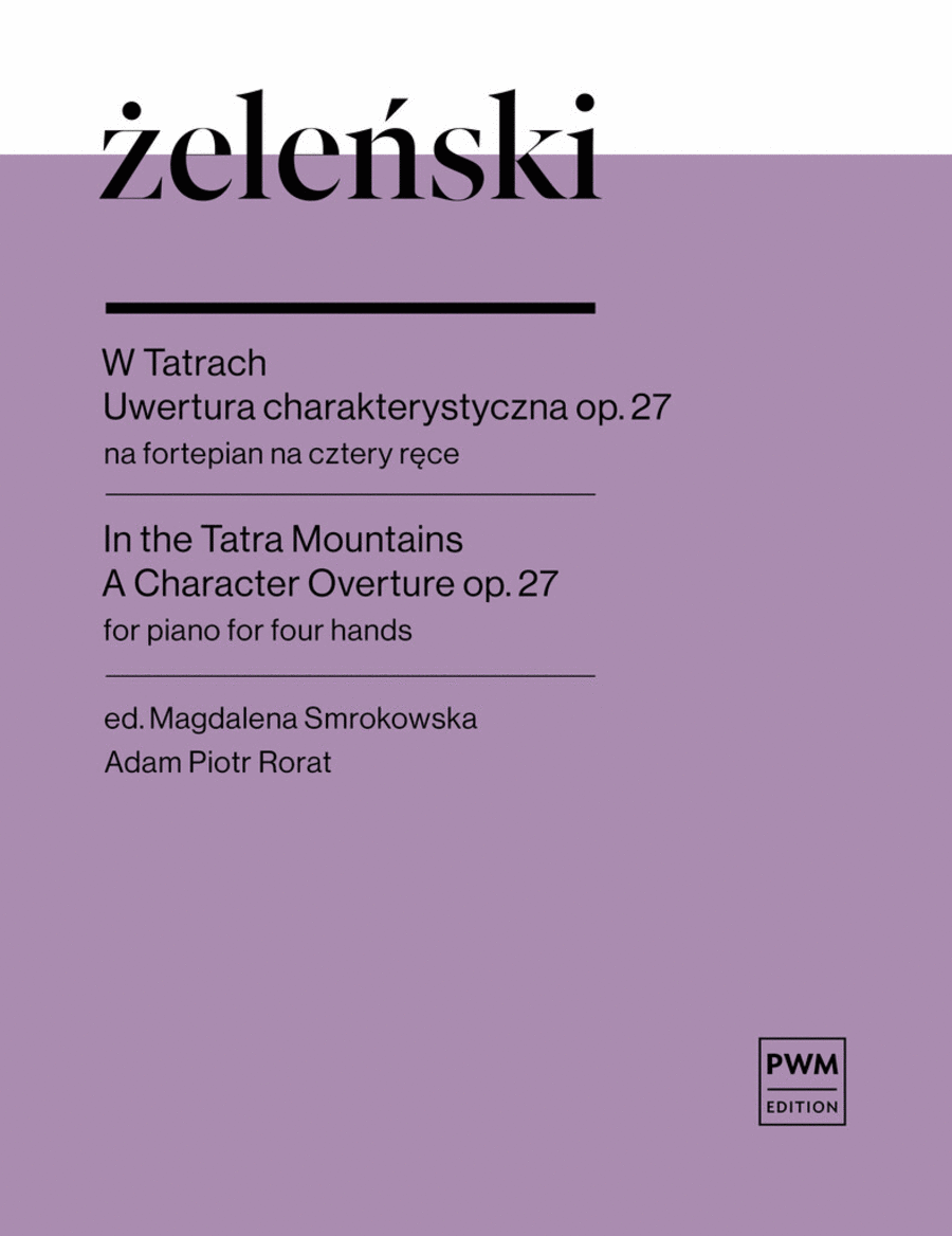 In The Tatra Mountains. A Character Overture op.27 Piano Duet scores gallery preview page 1
