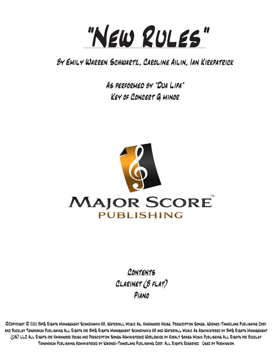 New Rules B-Flat Clarinet scores gallery preview page 1