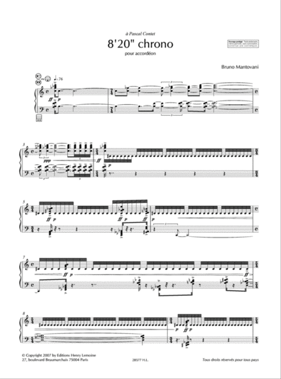 8'20'' chrono Accordion scores gallery preview page 2