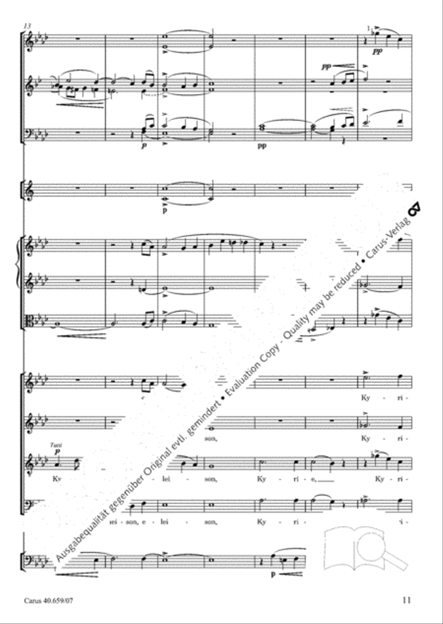 Mass in A flat major (Messe in As) 4-Part scores gallery preview page 12