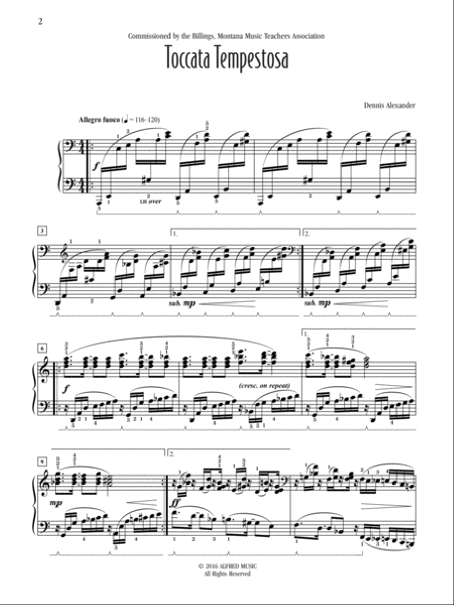 Toccata Tempestosa Piano Solo scores gallery preview page 2