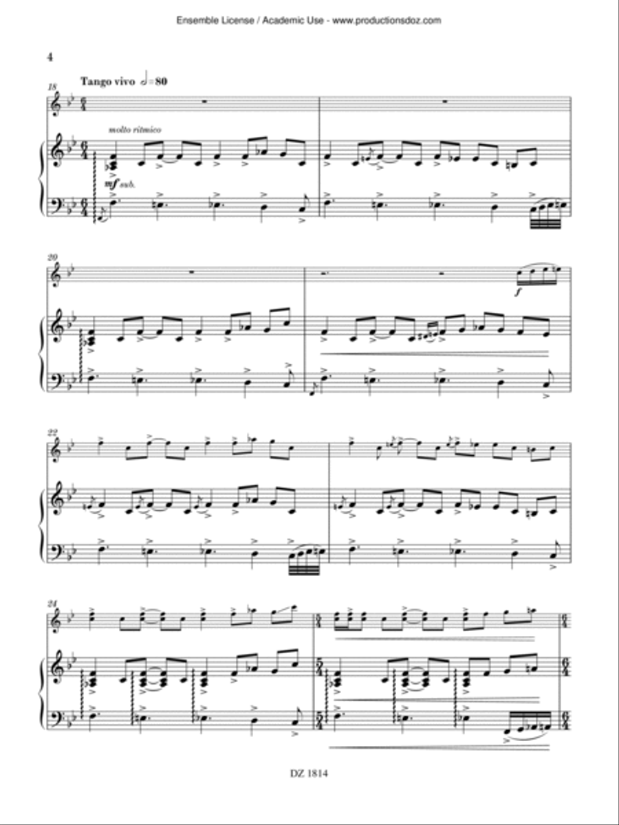 Tango mediterraneo Tango mediterraneo Piano Accompaniment scores gallery preview page 4