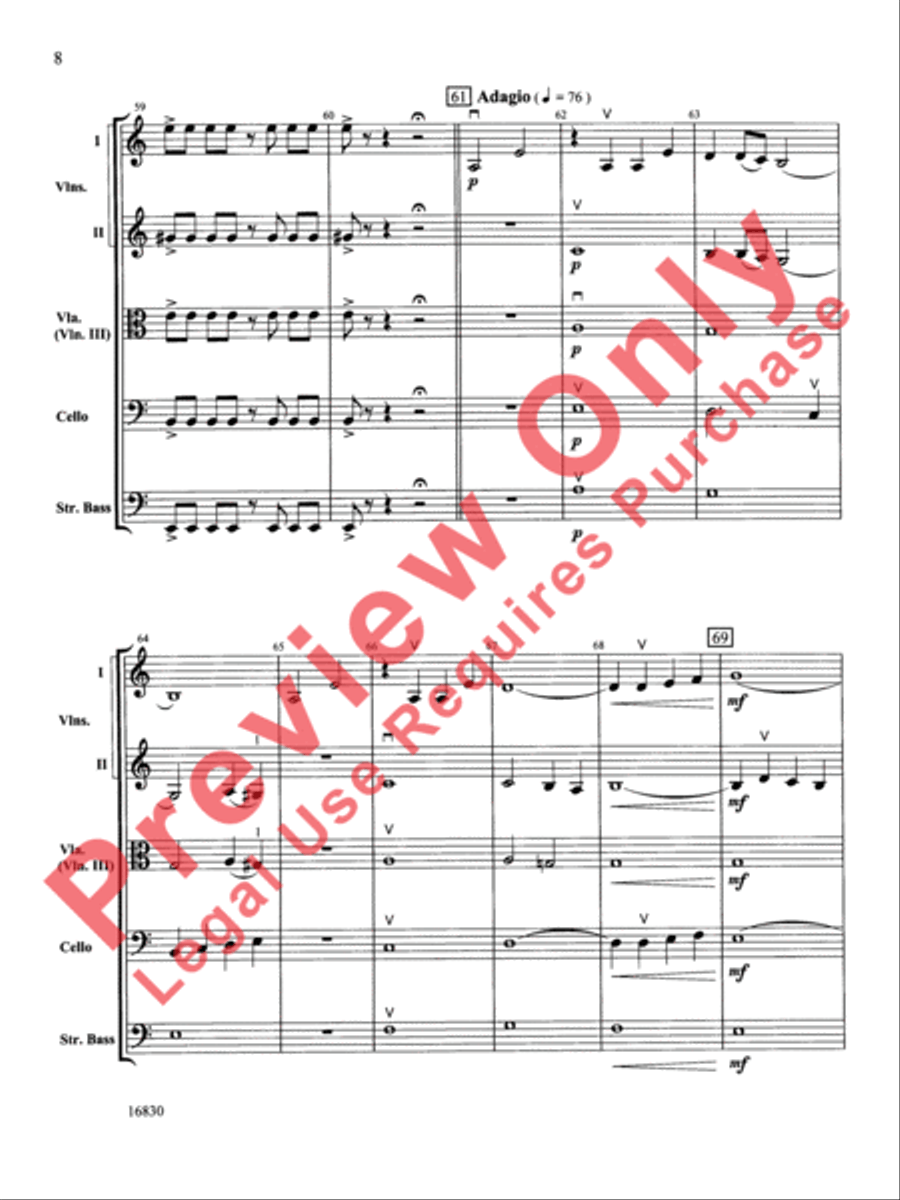 Mabel Creek Overture Mabel Creek Overture String Orchestra scores gallery preview page 9