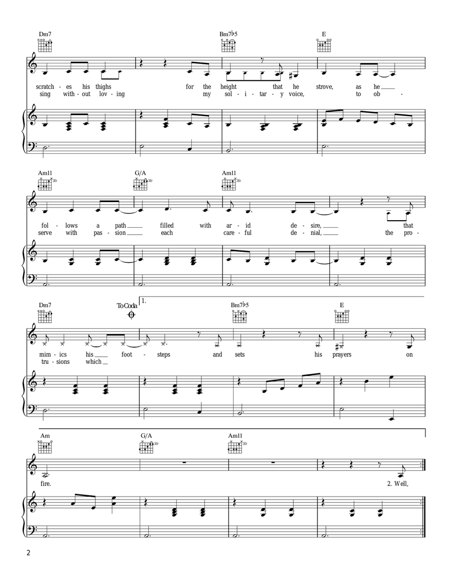 Altar Boy Piano, Vocal, Guitar scores gallery preview page 2