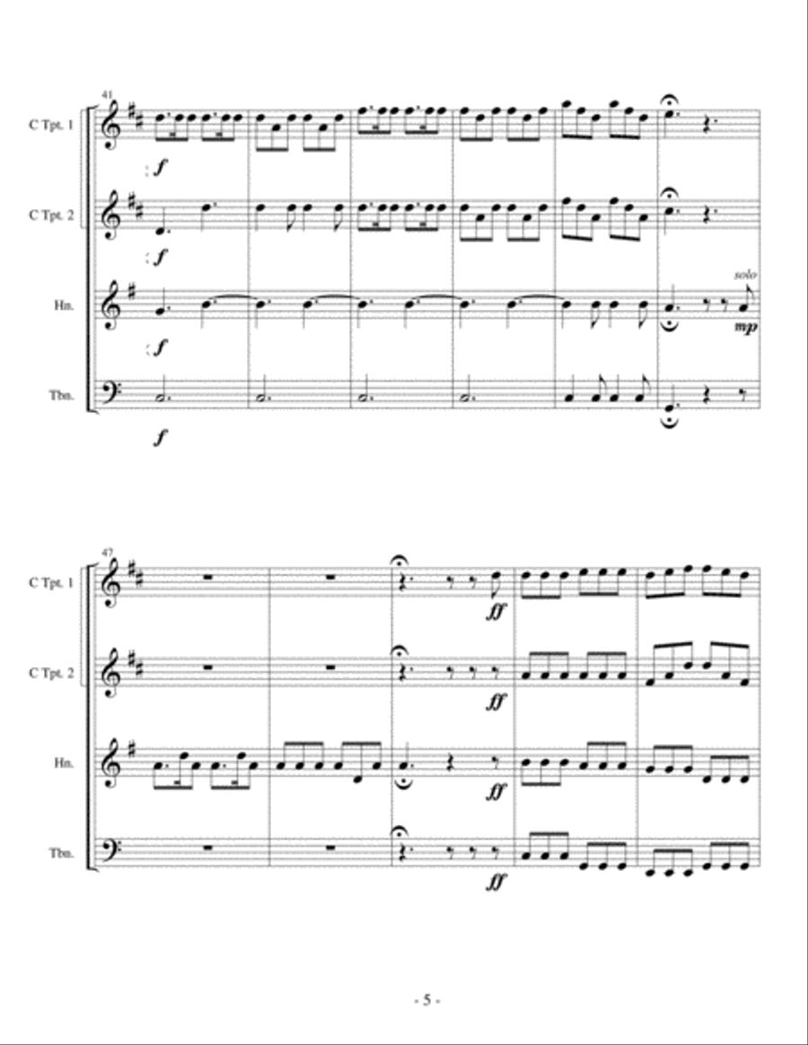 Sonata di Caccia a Spineto - Hunt Music Brass Ensemble scores gallery preview page 5