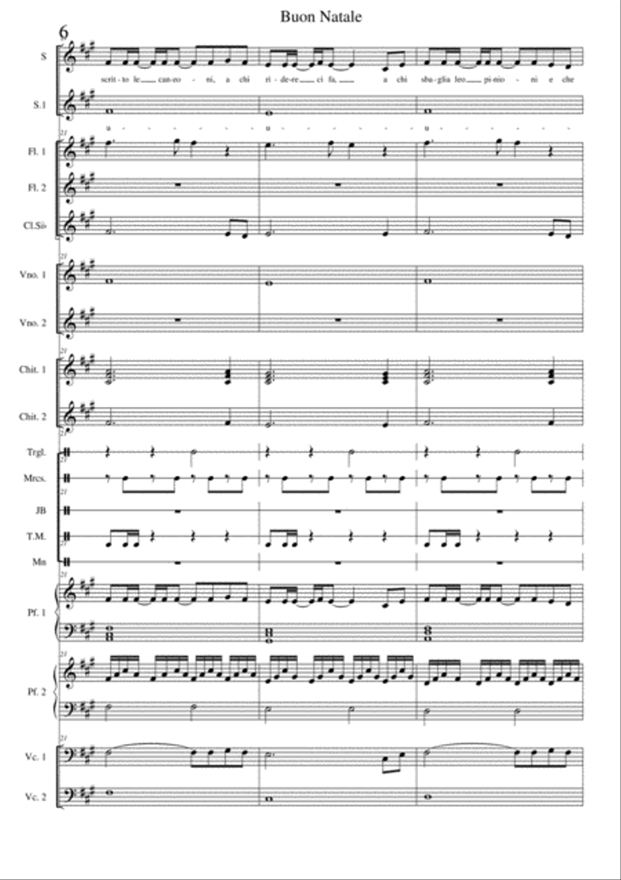 Buon Natale Buon Natale Choir scores gallery preview page 6