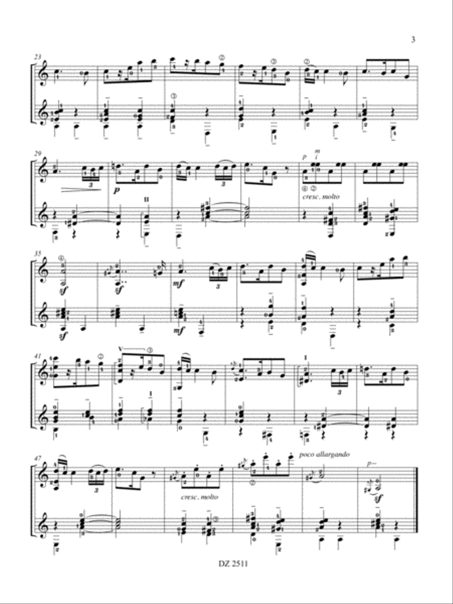 Danses populaires roumaines Classical Guitar scores gallery preview page 3