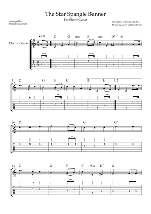 The Star Spangled Banner (For Guitar with TAB)