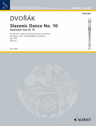 Book cover for Slavonic Dance No. 10, Op. 72, No. 2